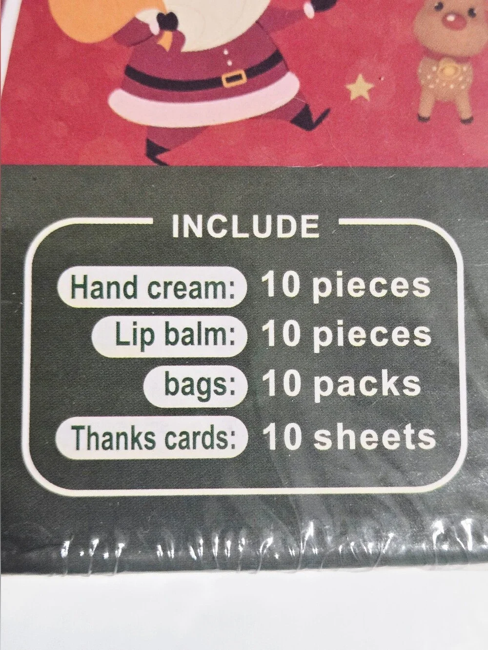 Miss FactorX Christmas Gift Set 10 Hand Creams + 10 Strawberry Lip Balms & Gift